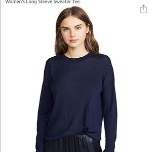 Vince navy blue long sleeve tee medium